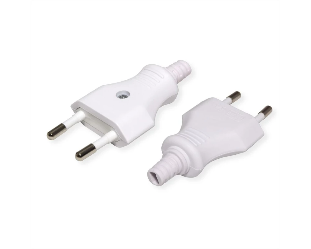 Bachmann Euroflachstecker 2.5A / 250 V mit Schraubanschluss weiss