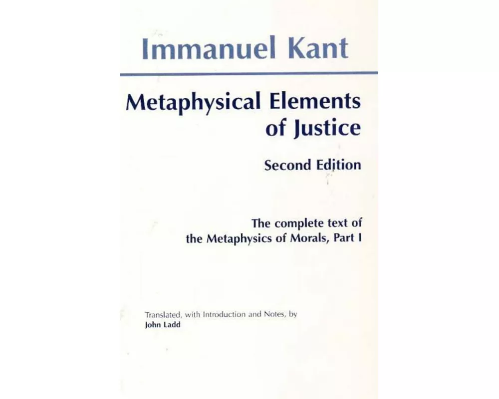 Metaphysical Elements of Justice