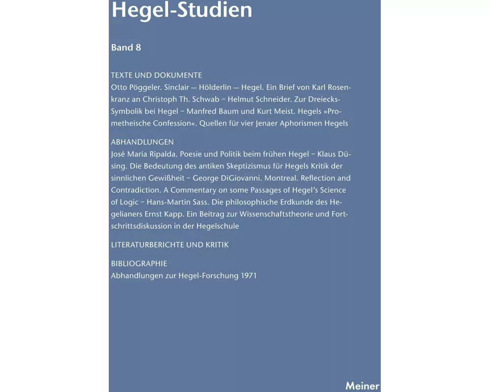 Hegel-Studien / Hegel-Studien Band 8 (1973)