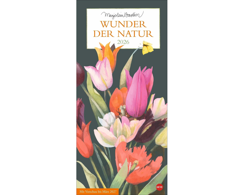 HEYE Monatsplaner 2026 1402+26 Bastin Wunder Natur 21x45cm