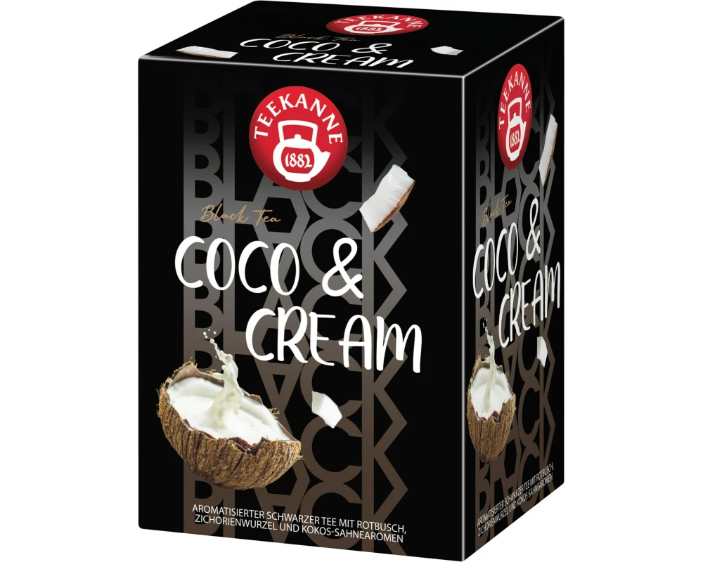 Teekanne Teebeutel Black Tea Coco & Cream 15 Stück