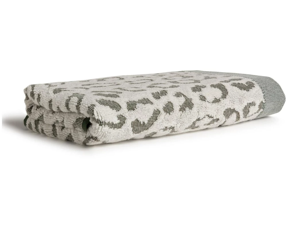 Möve Duschtuch Safari Spirit Leopard 67 x 140 cm, Grau/Grün