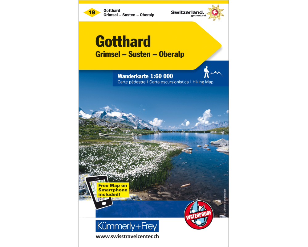 KÜMMERLY+FREY Wanderkarte 325902219 Gotthard 1:60'000