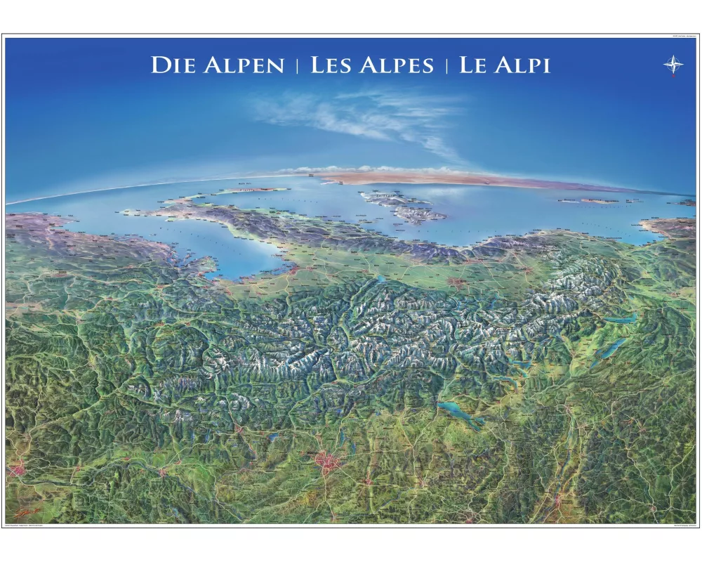 Panorama Alpen Poster