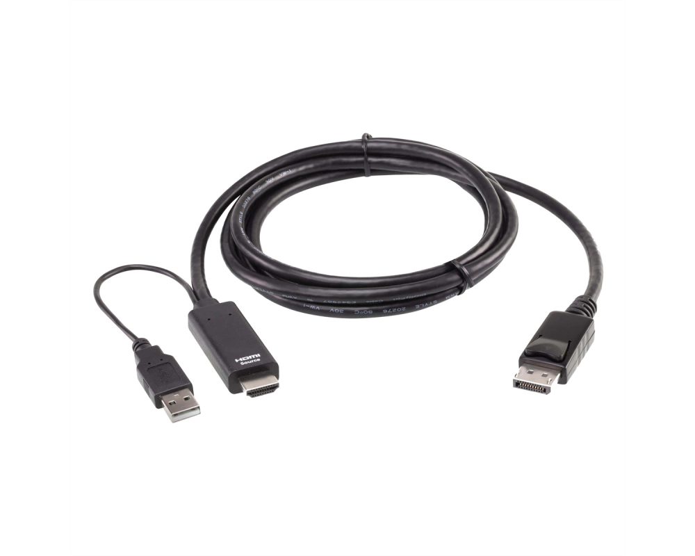 ATEN 2L-7D02HDP True 4K HDMI zu DP Kabel 1,8m, True 4K
