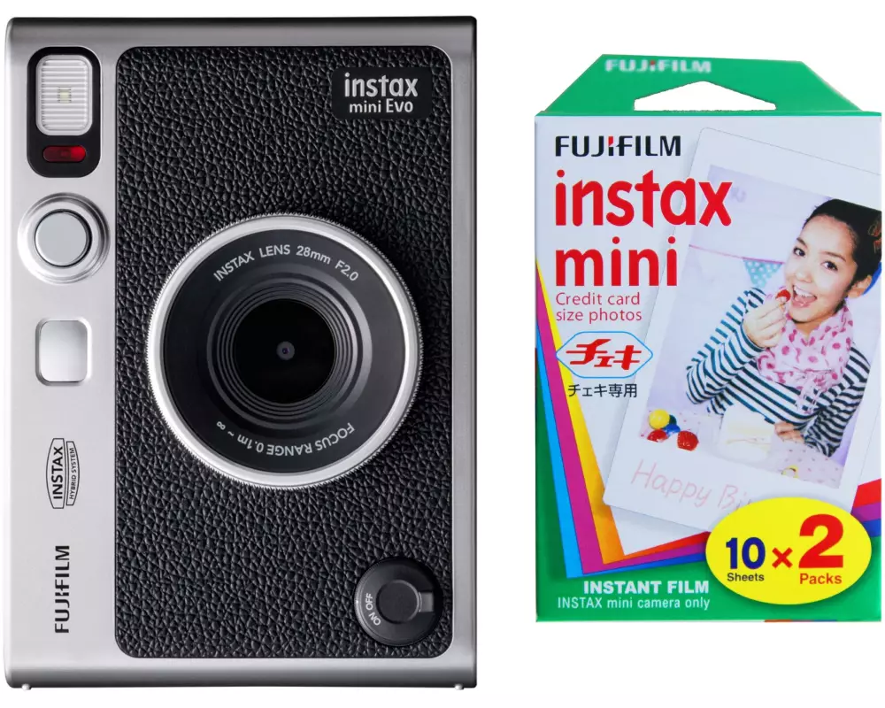 Fujifilm Fotokamera Instax Mini Evo KIT Schwarz