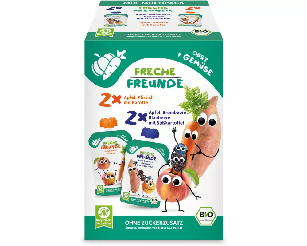 Freche Freunde Obst Gemüse-Mix BIO 4 x 100 g