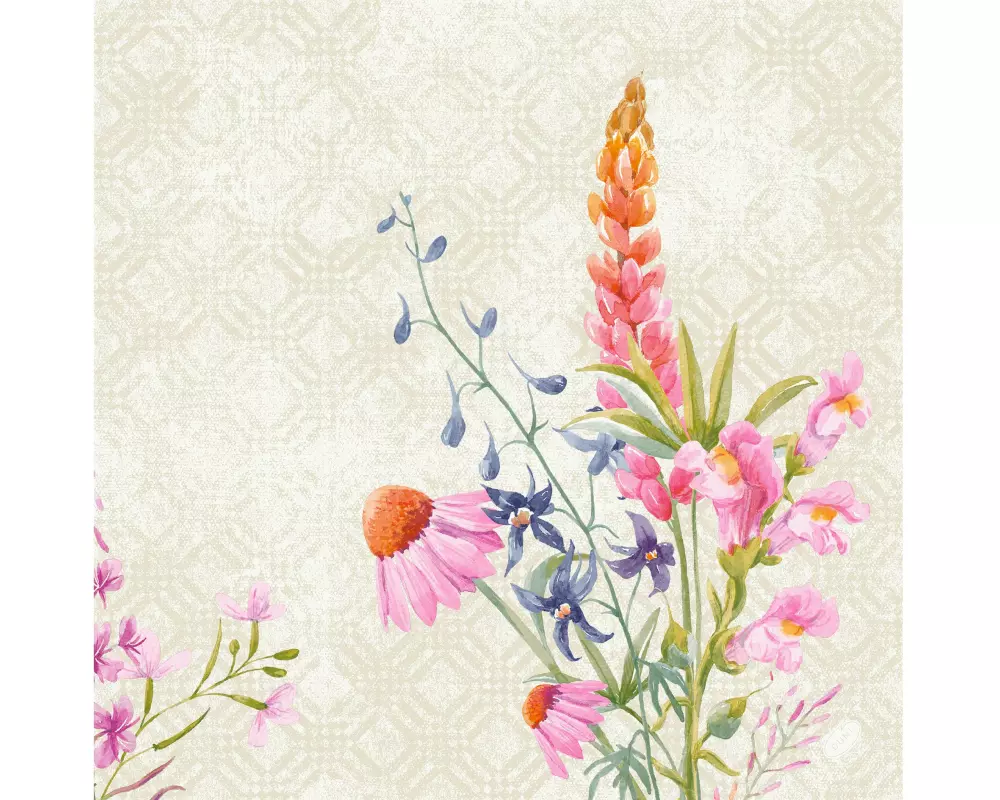 Duni Papierservietten Floret 40 cm x 40 cm, 60 Stück