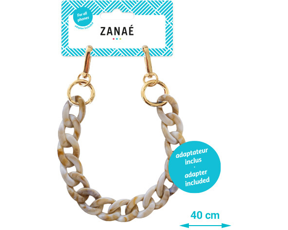 ZANAÉ Phone Wristlace Turtle Sand 17173 Mineral Winter beige