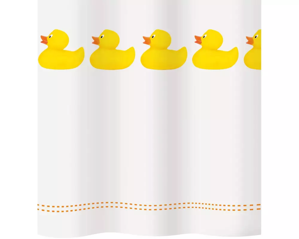 diaqua® Duschvorhang Duckie 120 x 200 cm, Gelb/Weiss