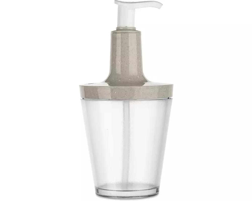Koziol Seifenspender Flow 250 ml, Sand/Transparent