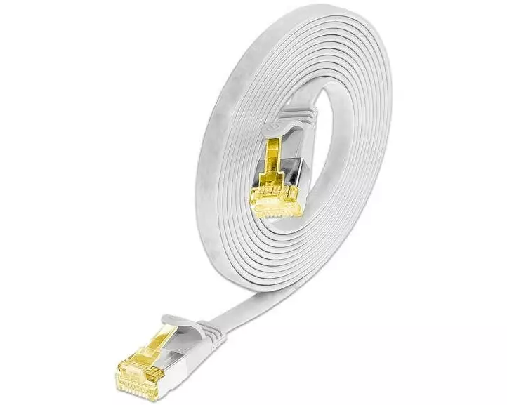 SLIM Slimpatchkabel Cat 6A, U/FTP, 3 m, Weiss