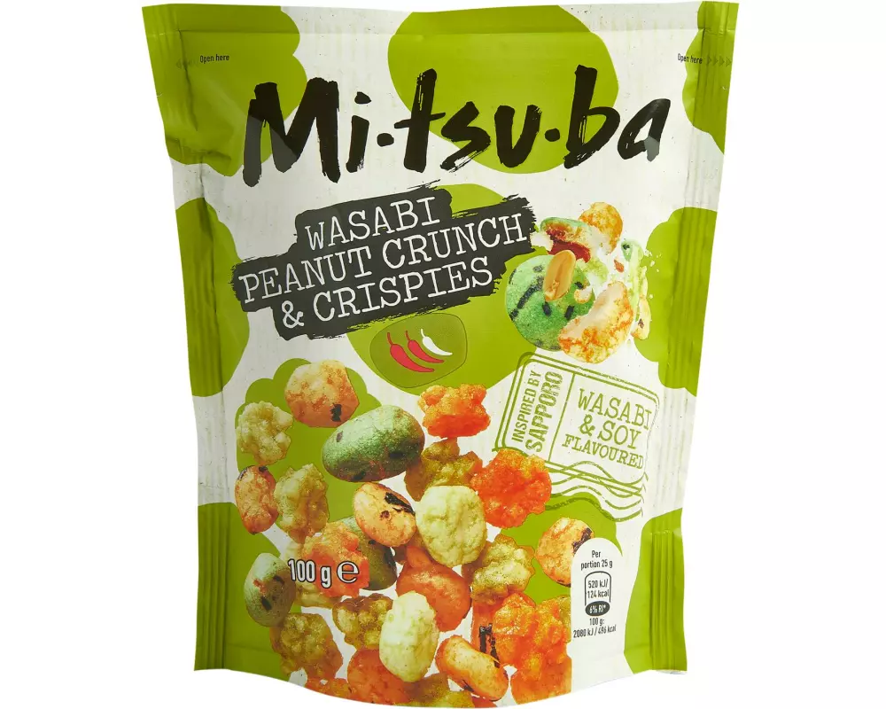 Mitsuba Wasabi Peanut Crunch und Crispies 100 g