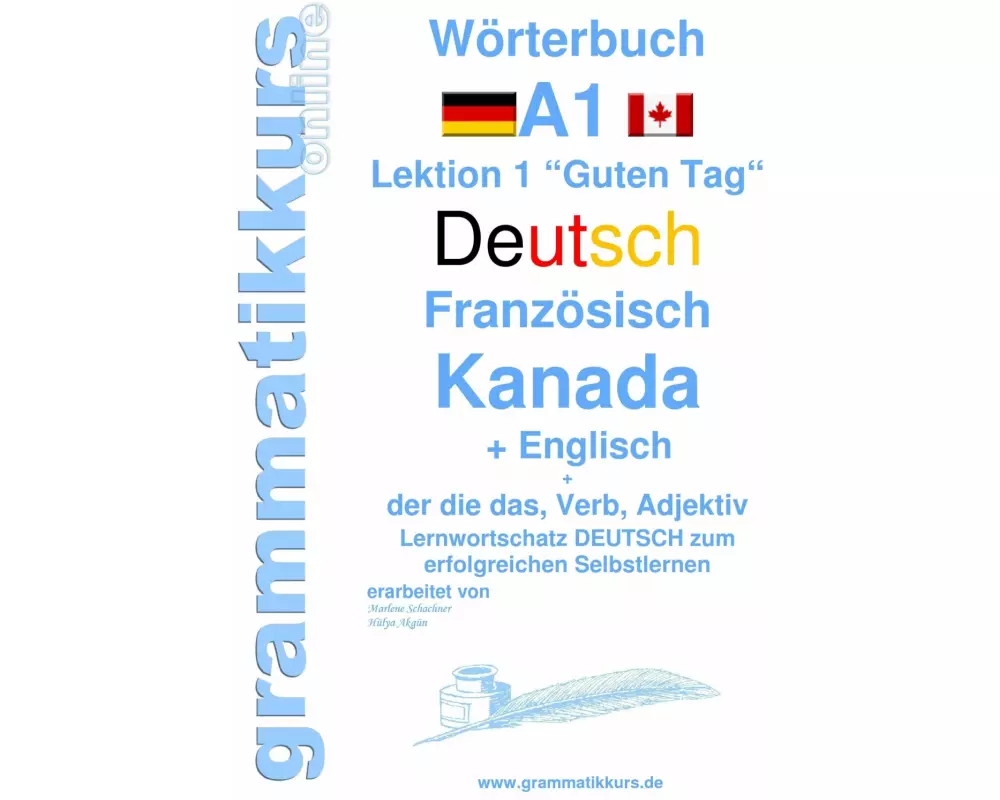 Wörterbuch Deutsch - Französisch Kanada - Englisch Niveau A1