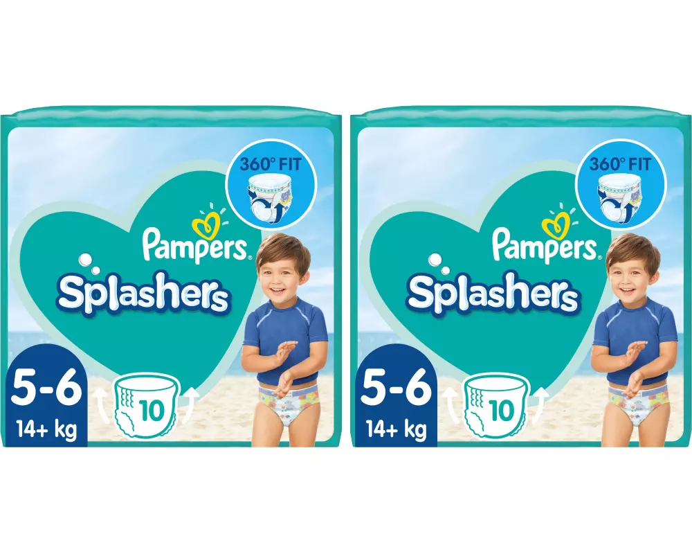 Pampers Windeln Splashers Tragepack Grösse 5-6, 2x 10 Stück