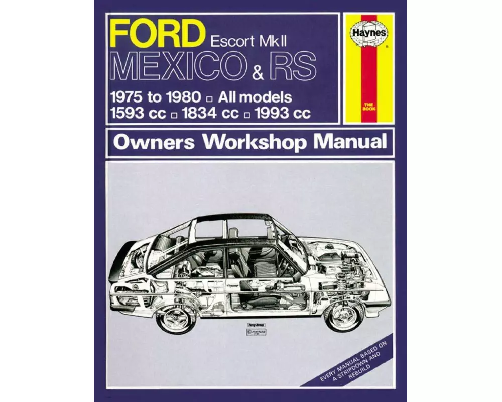 Ford Escort Mk II Mexico, RS 1800 & RS 2000 (75 - 80) Haynes Repair Manual