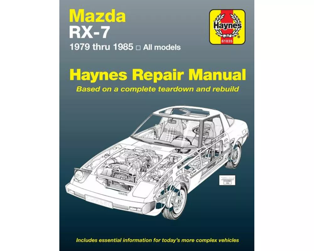 Mazda RX-7 for Mazda RX-7, GS, GSL & GSL-SE (1979-1985) Haynes Repair Manual (USA)