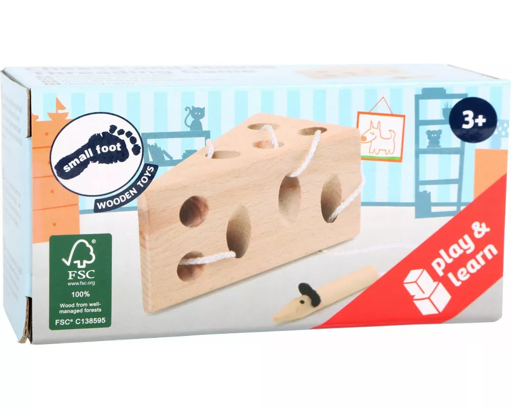 Fädelspiel Käse und Maus