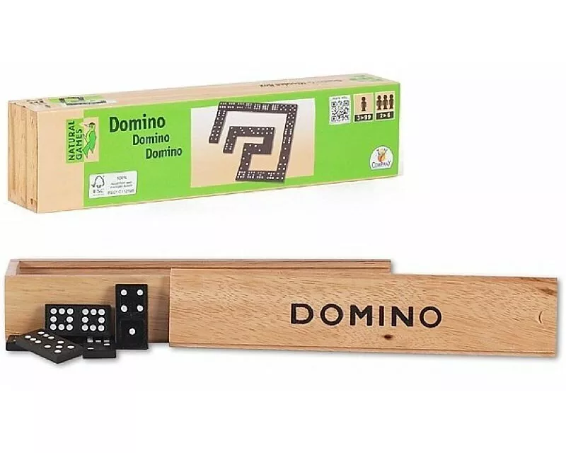 Domino in Holzbox