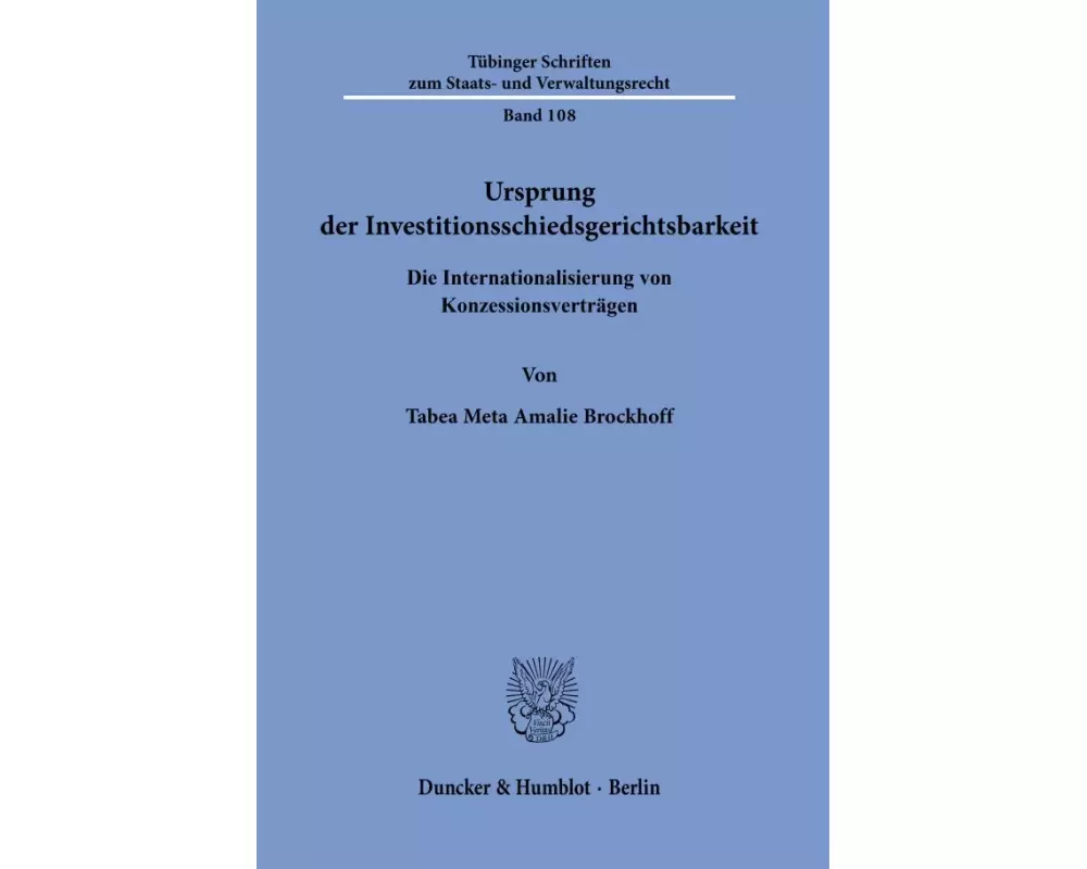 Ursprung der Investitionsschiedsgerichtsbarkeit