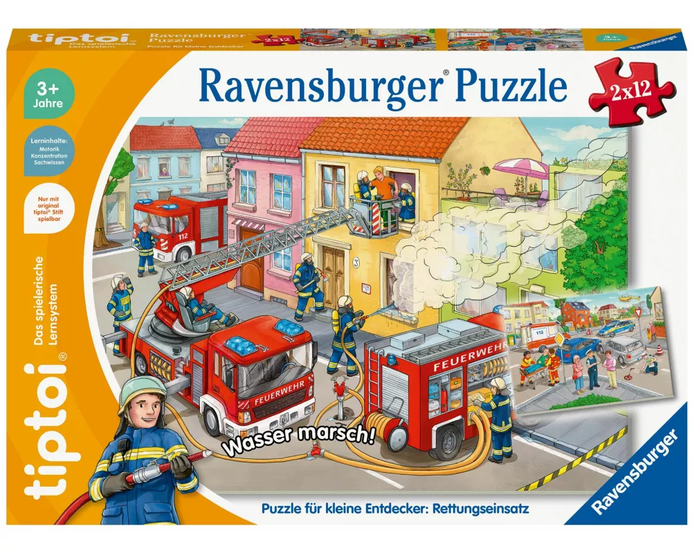 tiptoi Puzzle für kleine Entdecker: Rettungseinsatz - 2x12 Teile