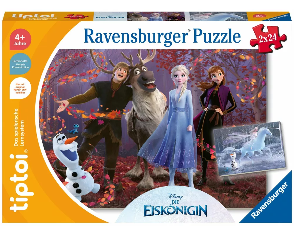 tiptoi Puzzle für kleine Entdecker: Disney Die Eiskönigin - 2x24 Teile