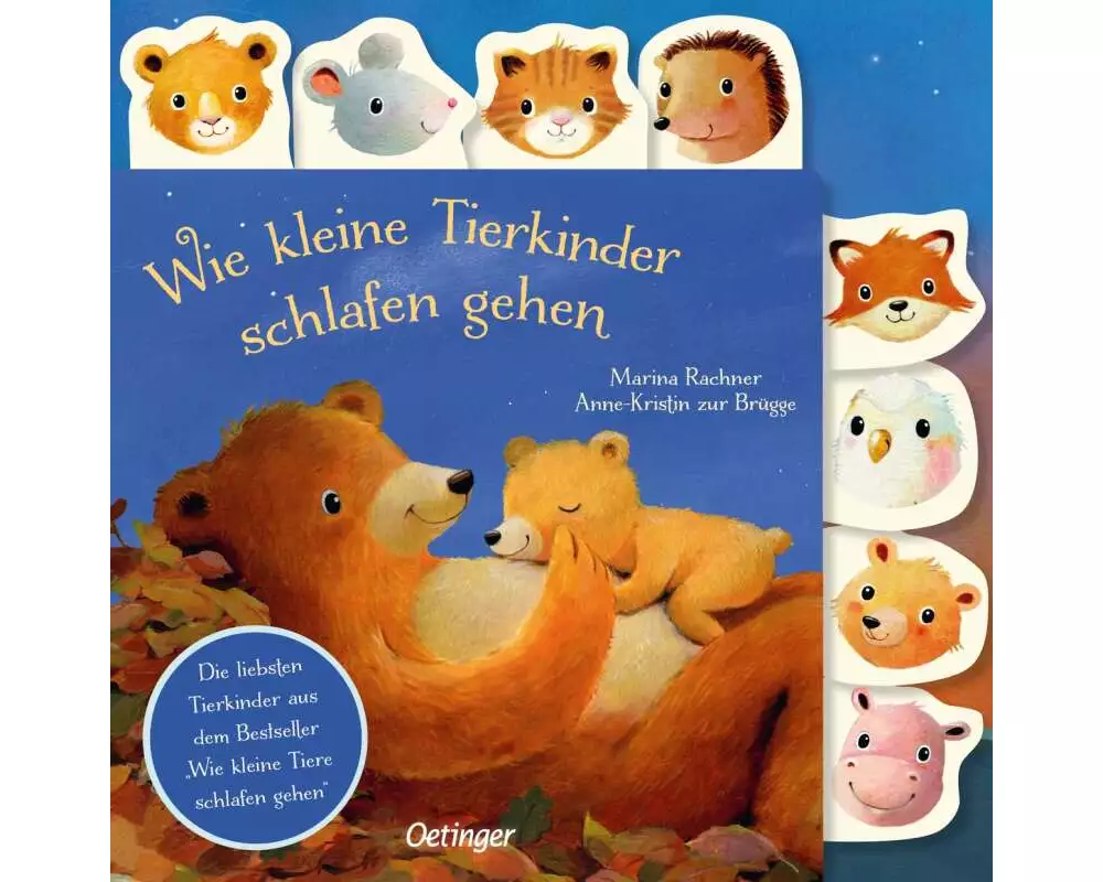 Wie kleine Tierkinder schlafen gehen