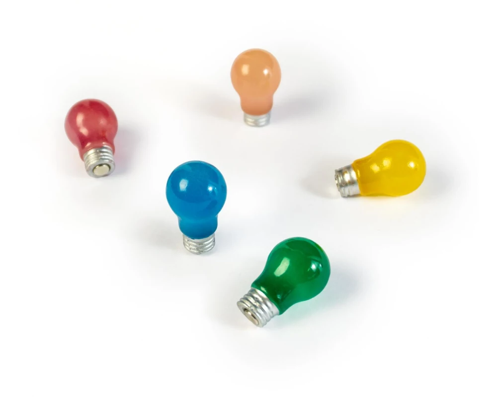Trendform Magnete Bulb Glow Set 5 Stück, Mehrfarbig
