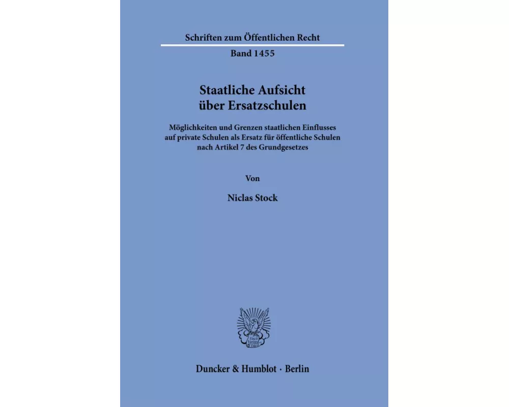 Staatliche Aufsicht über Ersatzschulen