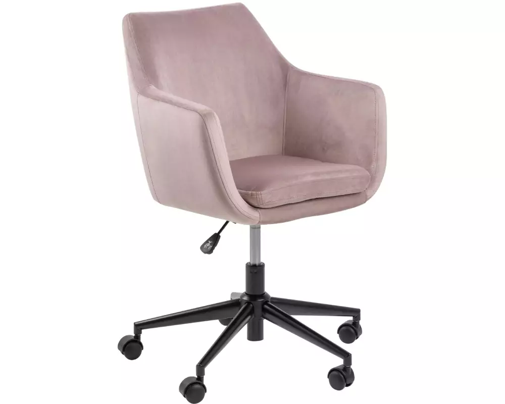 AC Design Bürostuhl Nora, mit Polsterrücken und Armlehnen, Dusty Rose