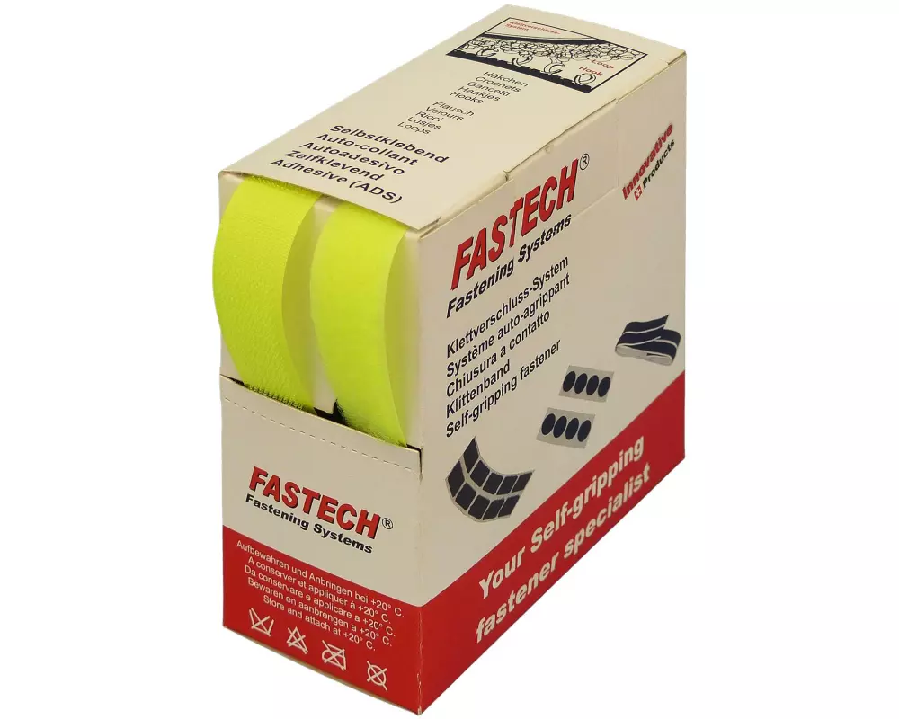 FASTECH Klettband-Box Neongelb