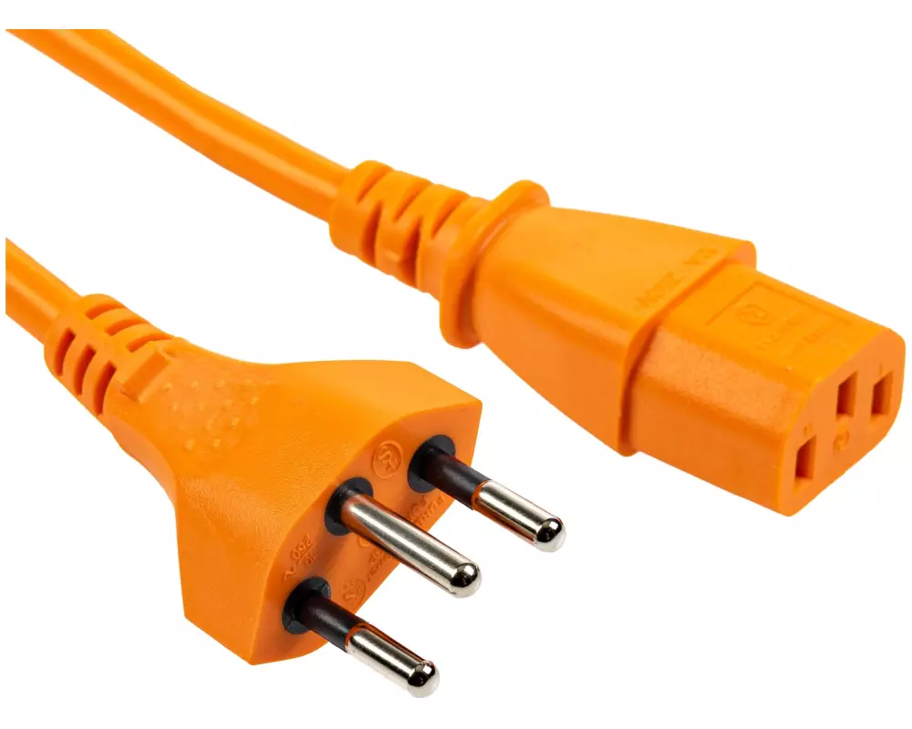 FURBER.power Netzkabel C13-T12 10 m Orange