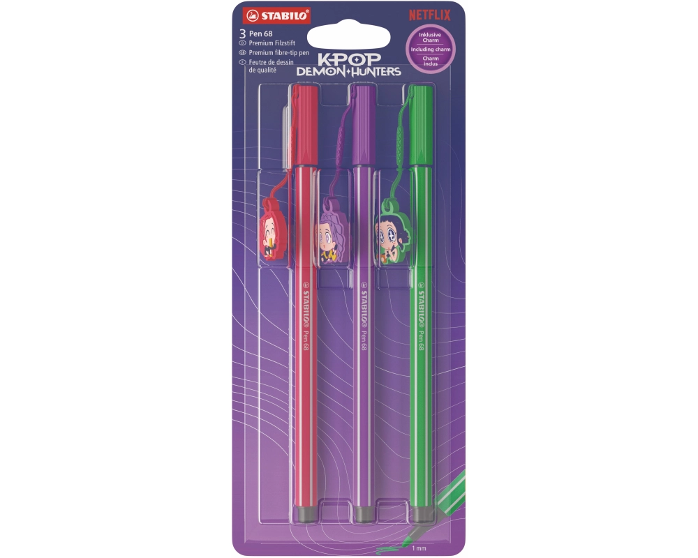 STABILO Pen 68 K-pop Demon Hunters Rundspitze 1 mm, Limited Edition