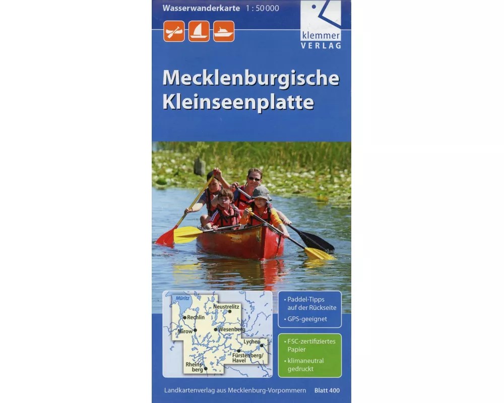 Wasserwanderkarte Mecklenburgische Kleinseenplatte