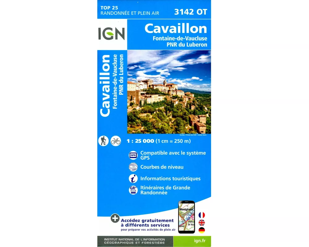 Cavaillon Fontain-de-Vaucluse 1:25 000