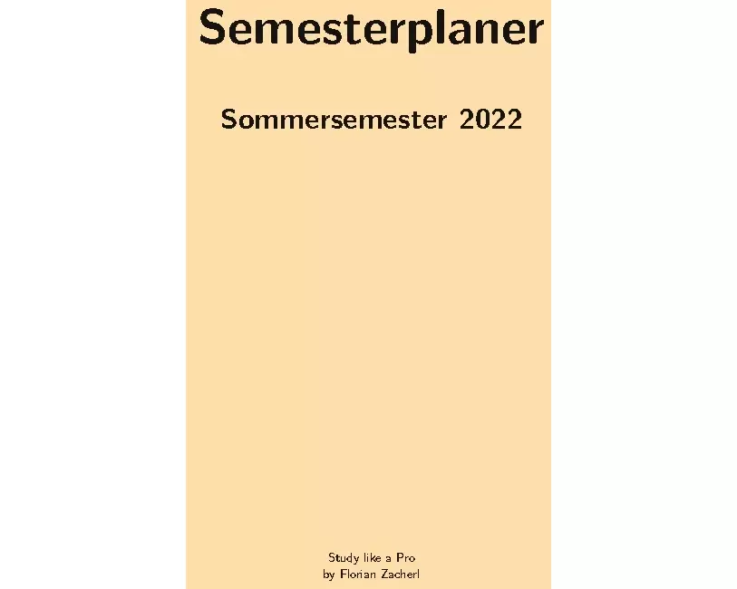 Pro-Semesterplaner (L, beige)