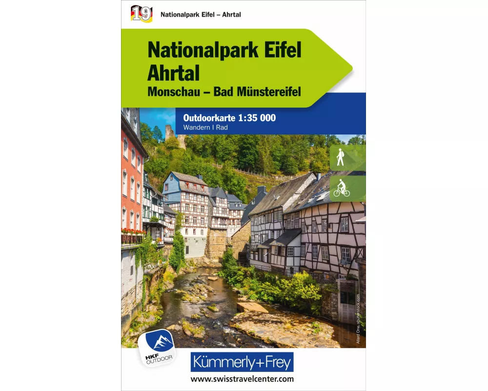 Kümmerly+Frey Outdoorkarte Deutschland 19 Nationalpark Eifel, Ahrtal 1:35.000