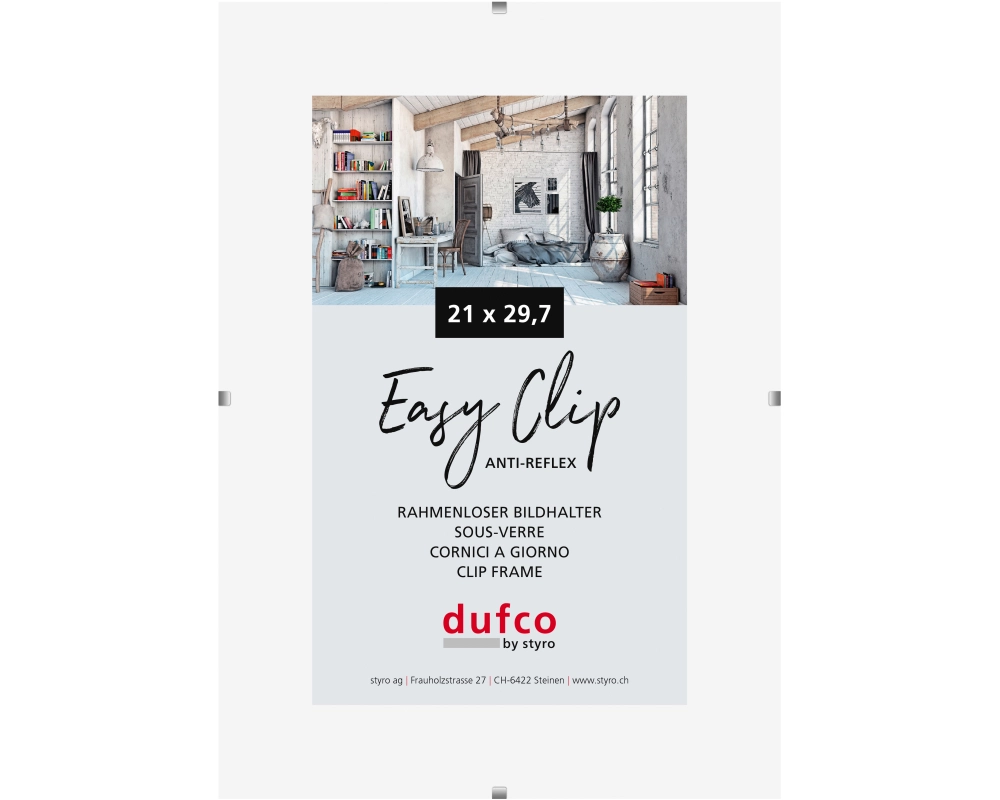 DUFCO Cliprahmen (ohne Rahmen) 1420.41003 A4