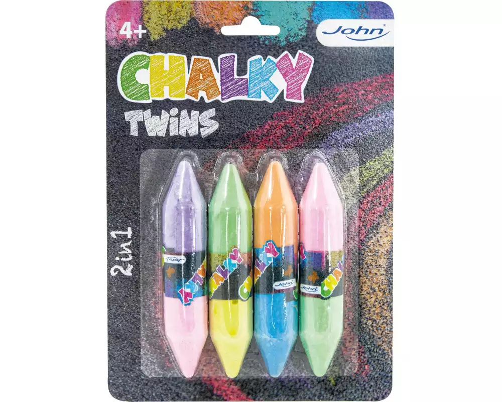 John Strassenkreide 4 Stück Zweifarbig 12 x 22 mm