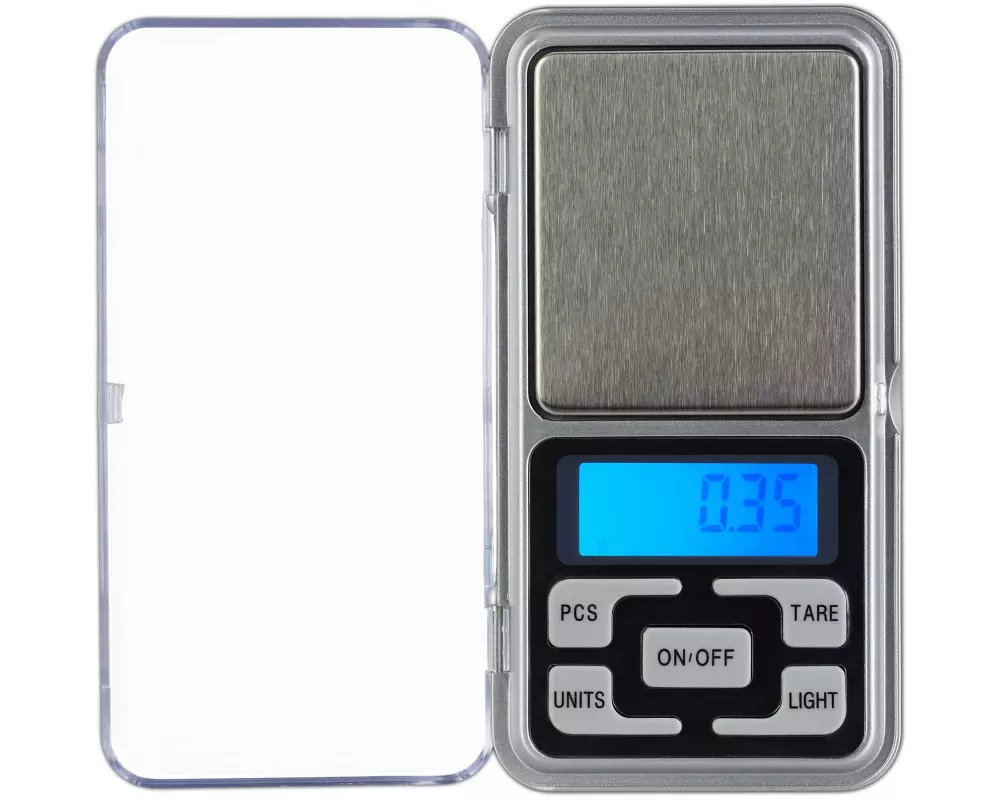 relaxdays Präzisionswaage Mini Silber