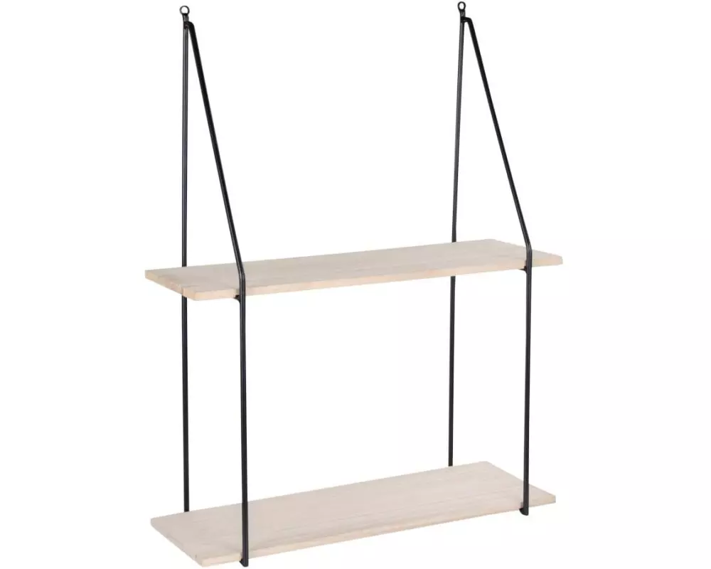 House Nordic Wandregal Haag 72 x 55 cm, Nature/Schwarz