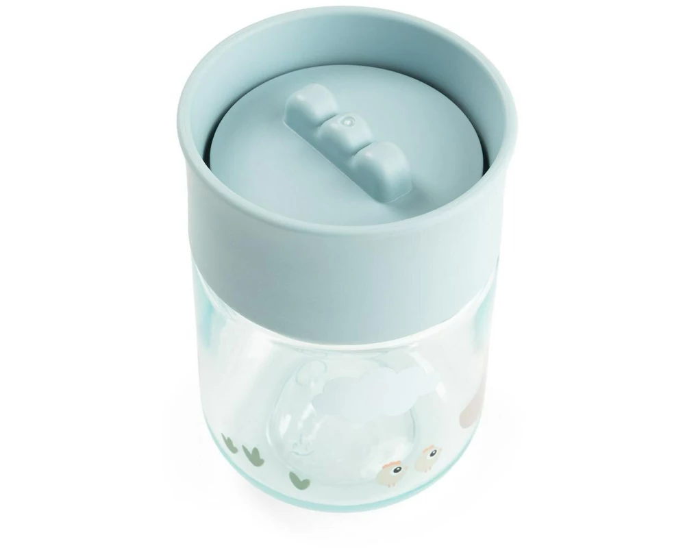 done by deer Trinklernbecher 360° Tiny farm Blau 260 ml