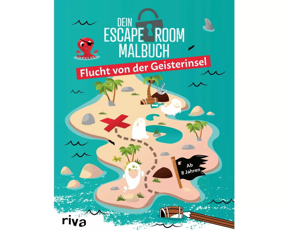 Dein Escape-Room-Malbuch – Flucht von der Geisterinsel