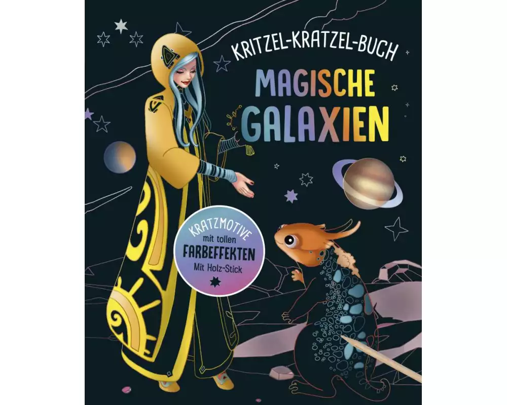 Magische Galaxien - Kritzel-Kratzel-Buch für Kinder ab 7 Jahren