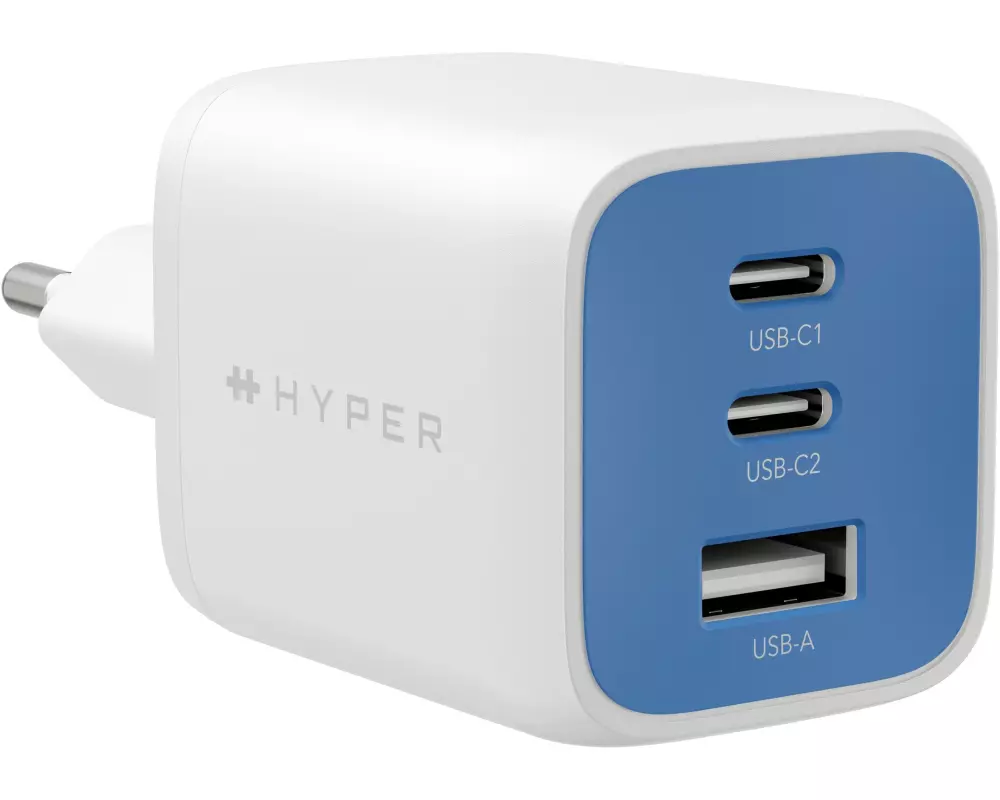 HYPER USB-Wandladegerät Flex GaN 65 W 2x USB-C 1x USB-A