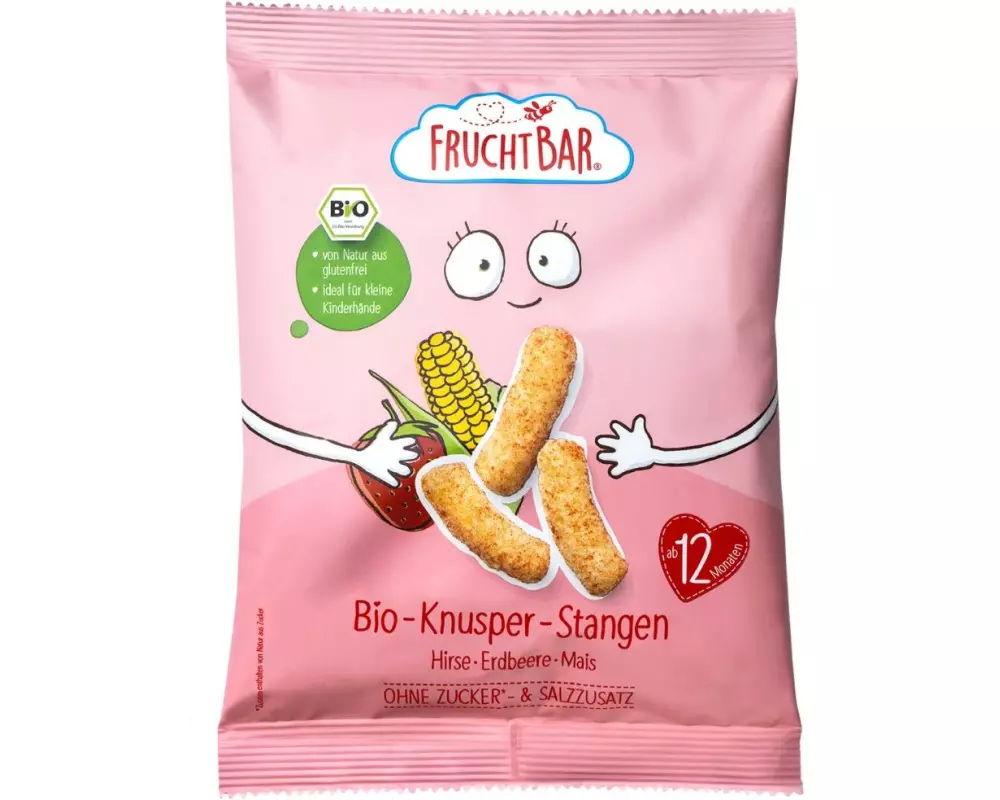 Fruchtbar Knusper-Stangen Bio, Hirse, Erdbeere, Mais
