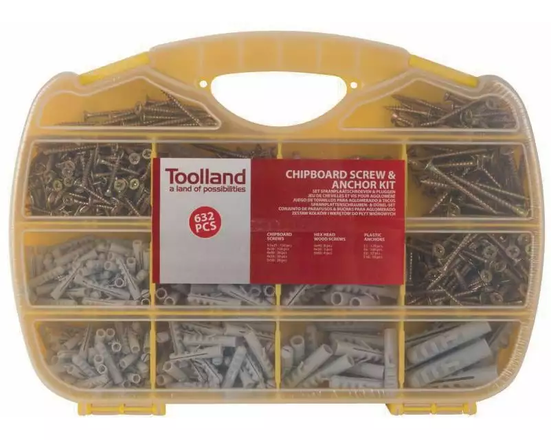 Toolland Spanplattenschrauben 632-teilig
