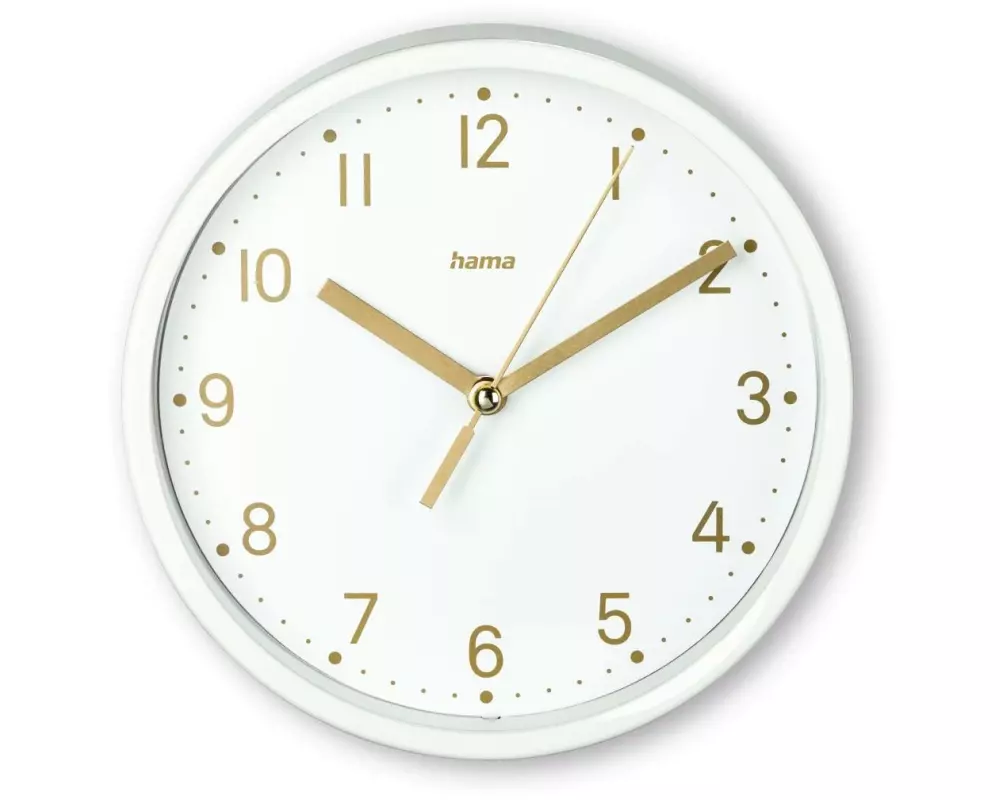 Hama Tischuhr Madeira Ø 16 cm, Weiss