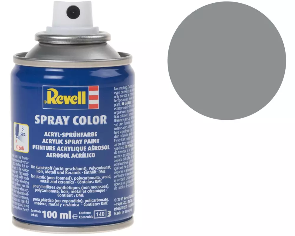 Revell Acrylspray 100 ml Deckend/Metallic-Warmgrau