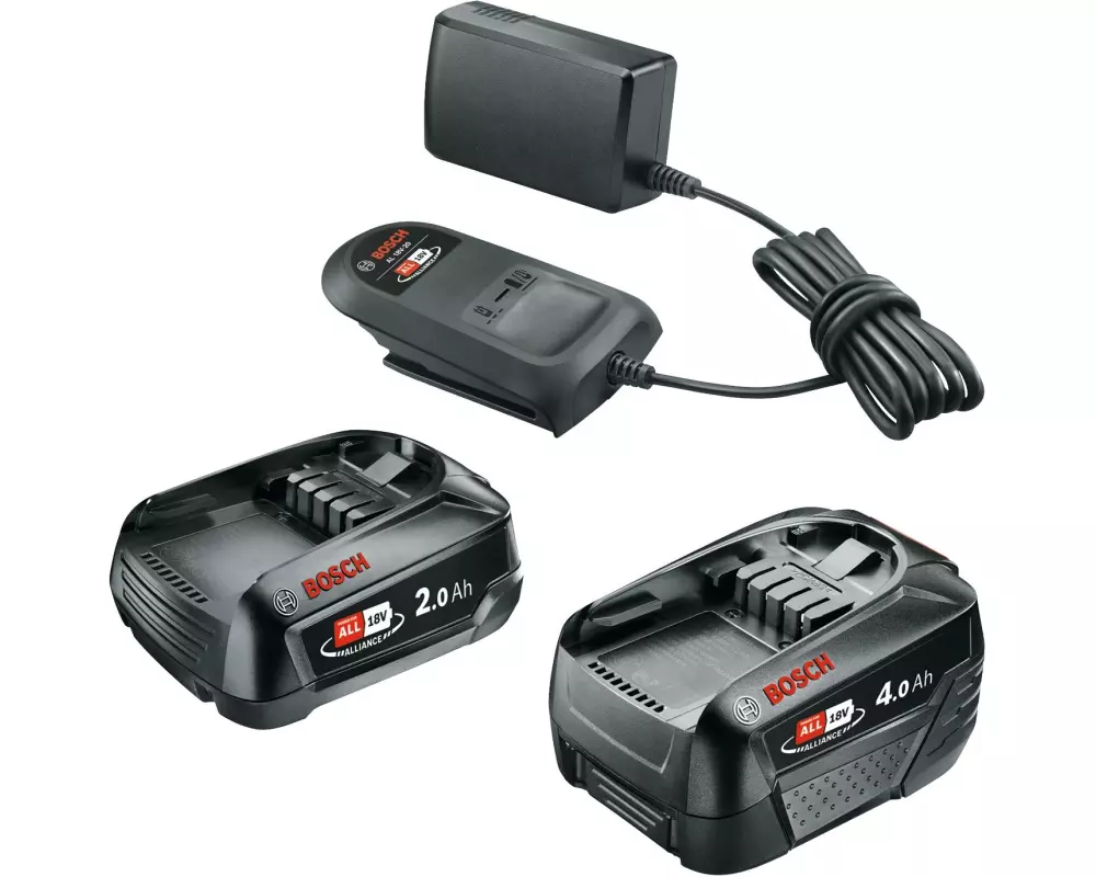 Bosch Starterset 18 V mit 2x Akku (2.0 Ah + 4.0 Ah) und Ladegerät